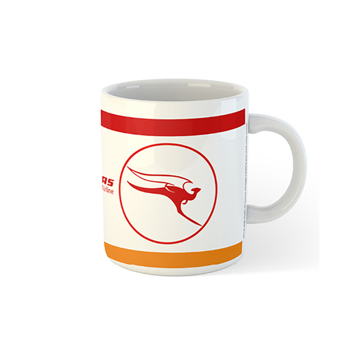 Qantas Australiana Retro Styled 1968 Flying Kangaroo Logo Novelty Mug 300ml