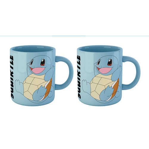 2PK Pokemon Video Game/Cartoon Themed Character Coloured Mug Squirtle 300ml