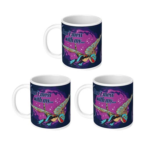 3PK How To Train Your Dragon Dont Mess Ceramic Hot & Cold Drinking Mug Multicolour