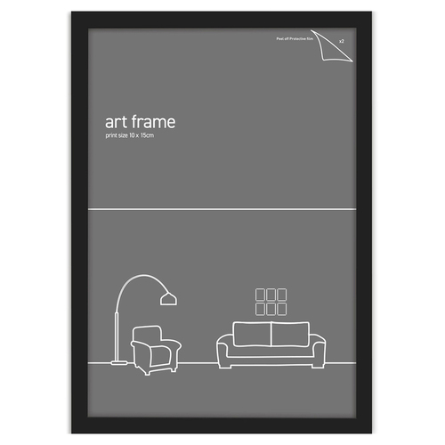 Frames & Hangers 10x15cm Wall Hanging Sleek Picture/Photo/Poster Frame Black