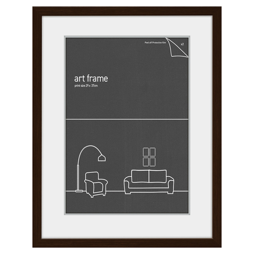 Frames & Hangers 29x37cm Picture Poster Frame Oak With Double Mat