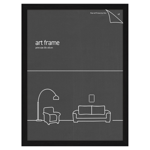 Frames & Hangers Wall Hanging Sleek 30x40cm Picture Poster Frame Black