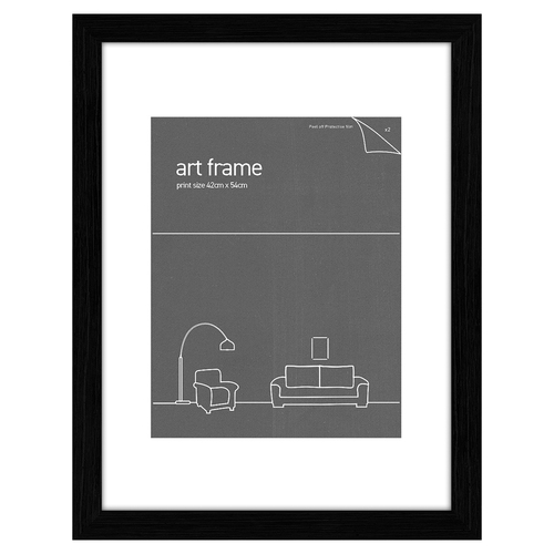 Frames & Hangers 42x54cm Picture Poster Frame Black With Double Mats