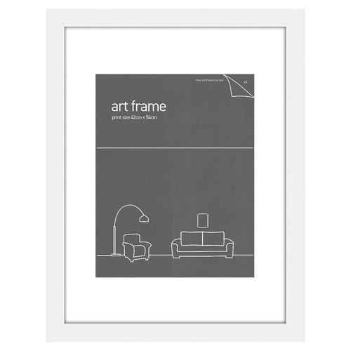 Frames & Hangers 42x54cm Picture Poster Frame White With Double Mats