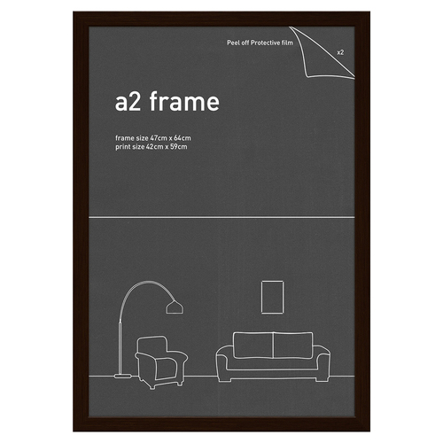 Frames & Hangers Wall Hanging Sleek A2 Picture Print Art Frame Rustic Oak
