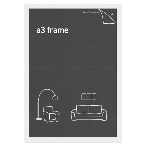 Frames & Hangers Wall Hanging Sleek A3 Picture Print Art Frame White 28x40Cm