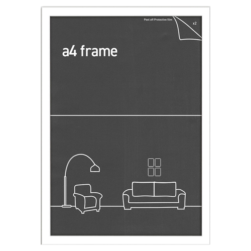 Frames & Hangers Wall Hanging Sleek A4 Picture Print Art Frame White