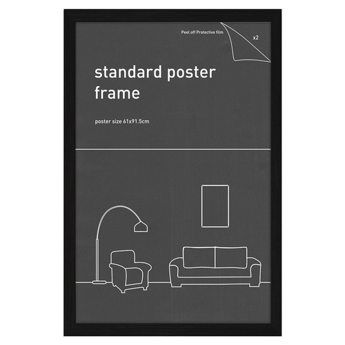 Frames & Hangers Wall Hanging Sleek Maxi Poster Frame Black 61x91.5Cm