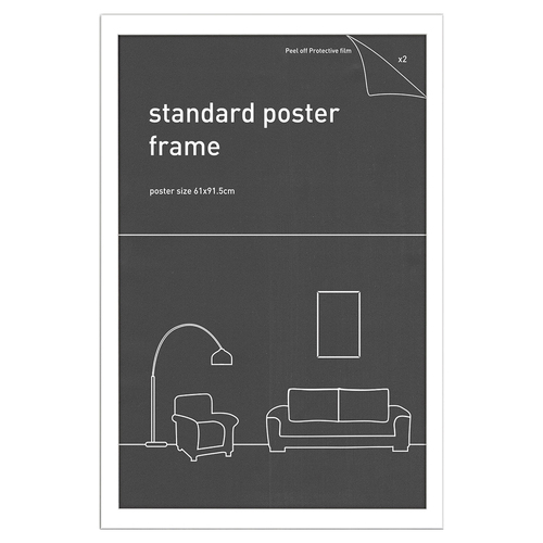 Frames & Hangers Wall Hanging Sleek Maxi Poster Frame White 61x91.5Cm