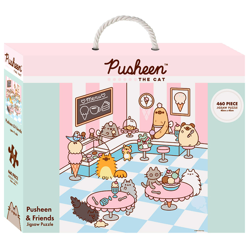 460pc Pusheen The Cat And Friends Cafe Themed Jigsaw Puzzle 40x40cm 3y+ 
