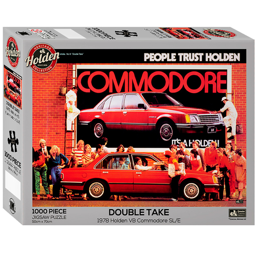 1000pc Holden Double Take Commodore Red Car Themed Puzzle Photo 50x70cm 3y+