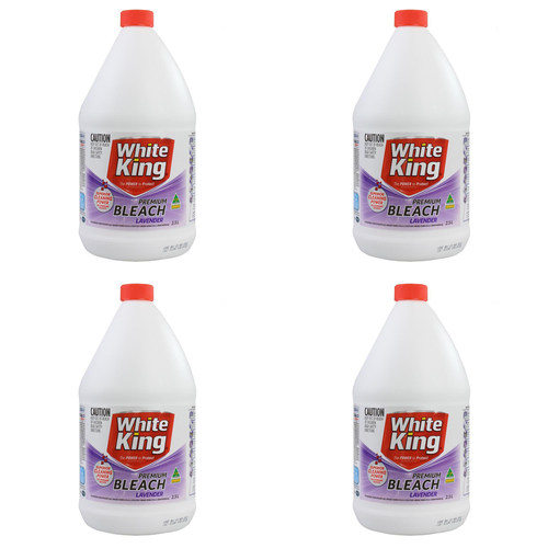 4PK White King Premium All Purpose Bleach Cleaner 2.5L - Lavender