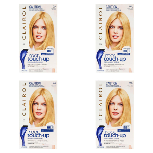 4PK Clairol Root Touch-Up Permanent Creme Hair Colour - 9A Light Ash Blonde