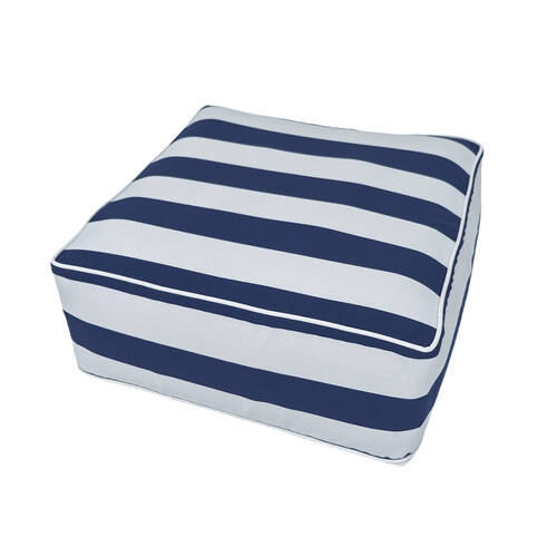 NF Living Outdoor Inflatable Ottoman 60x60x23 Portable Furniture Blue