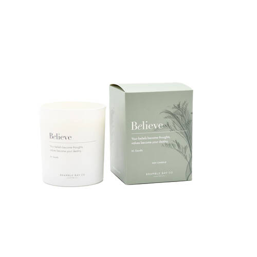 Bramble Bay Believe Candle Pink Champagne Exotic Fruits & Jasmine Inspirational