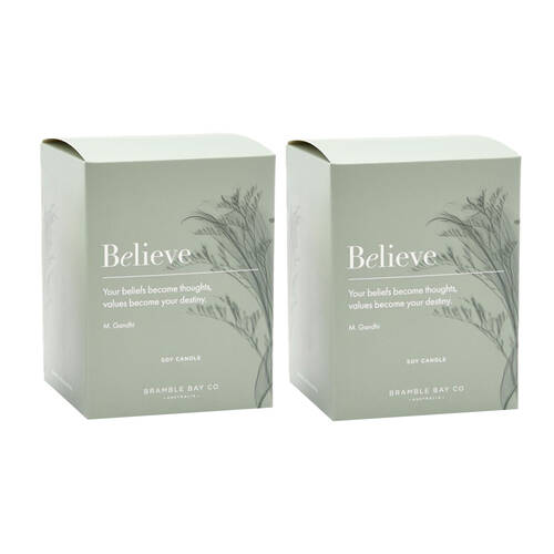 2PK Bramble Bay Believe Candle Pink Champagne Fruits & Jasmine Inspirational
