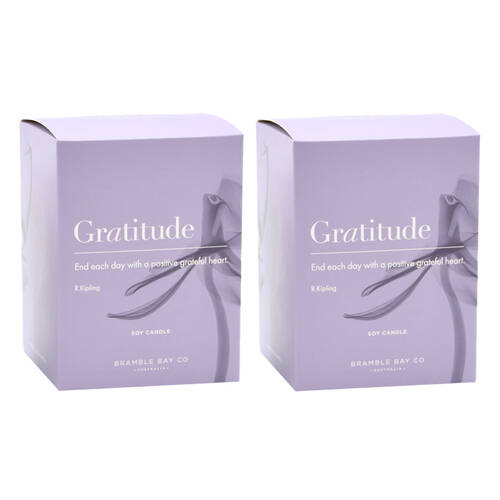 2PK Bramble Bay Gratitude Candle Cassis Pineapple & Honey Scented Inspirational