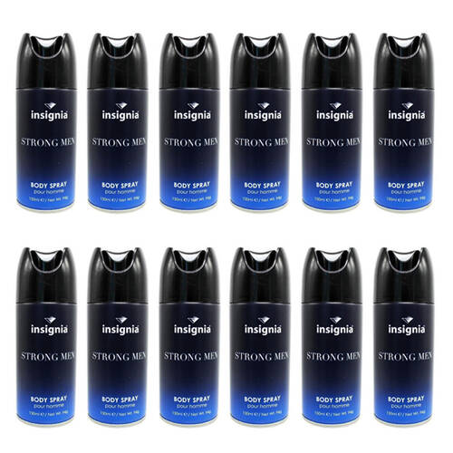 12PK Insignia Men's Body Spray Strong Men Pour Homme 150ml Fragrance