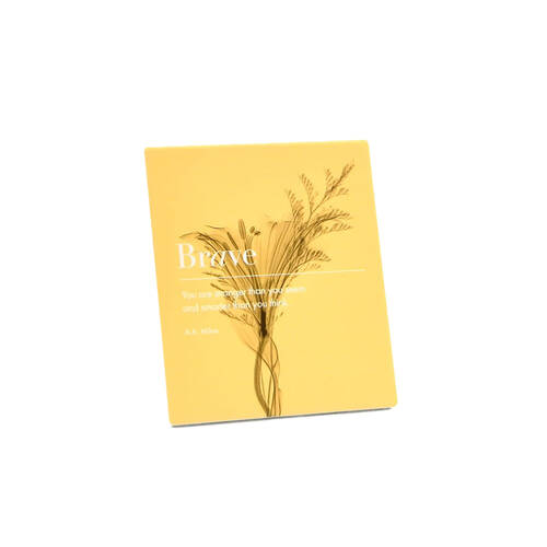 Bramble Bay Inspirational Home Decor Wall Plaque W/ Brave A.A Milne Quote Yellow