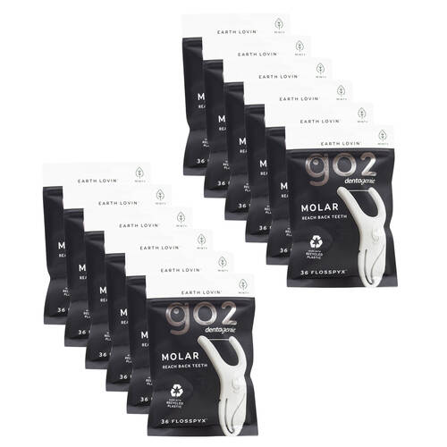 12x 36pc Go 2 Dentagenie Go2 Flosspyx Molar Reach Back Teeth Dental Floss Picks