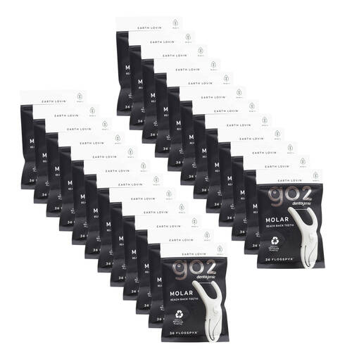 24x 36pc Go 2 Dentagenie Go2 Flosspyx Molar Reach Back Teeth Dental Floss Picks