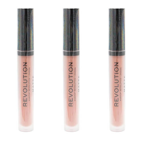 3PK Revolution Matte Liquid Lipstick 3ml Chauffeur 110 Beauty Makeup Cosmetics