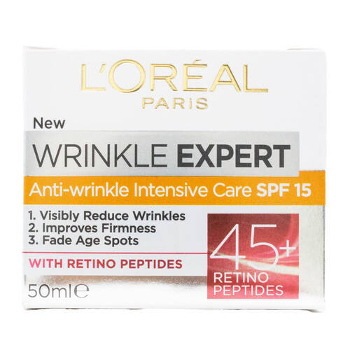 Loreal Paris Wrinkle Expert Day Cream w/ Retino Peptides 45+ Skin Care 50ml