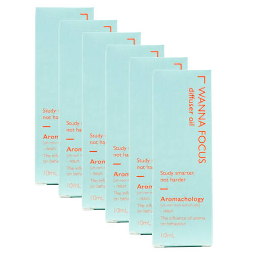 6PK Aromachology 10ml Diffuser Oil Wanna Focus Home Room Aromatherapy Fragrance