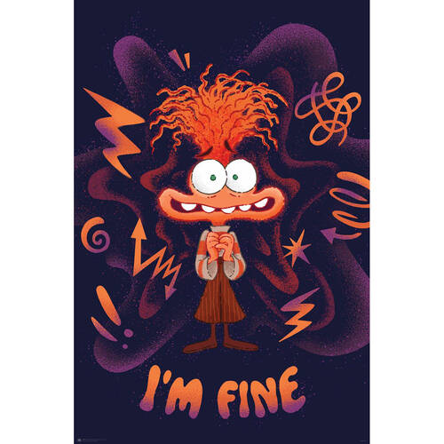 Disney Inside Out 2 Anxiety Poster Wall Decor 91x61cm