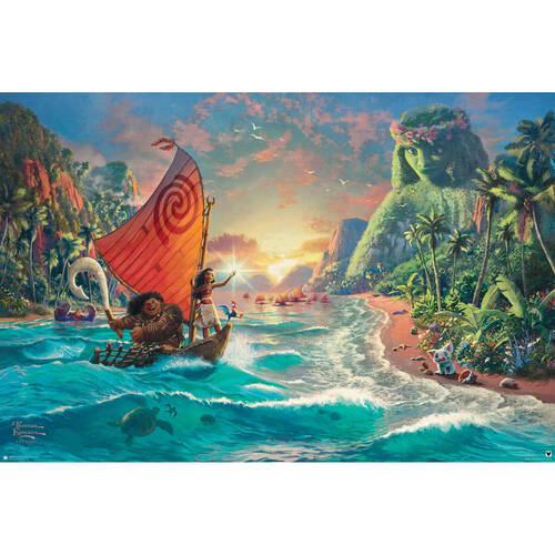 Disney Thomas Kinkade Moana Poster Wall Decor 91x61cm