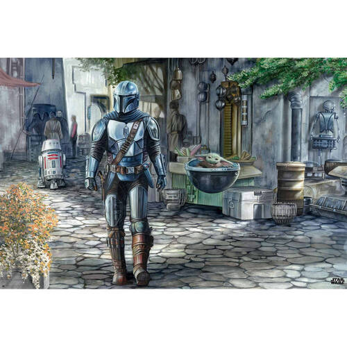 Star Wars Thomas Kinkade Mandalorian Welcome Poster 61 x 91.5cm