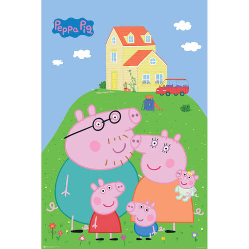 Peppa Pig Evie and Family Regular Wall Poster/Print 61 x 91.5cm