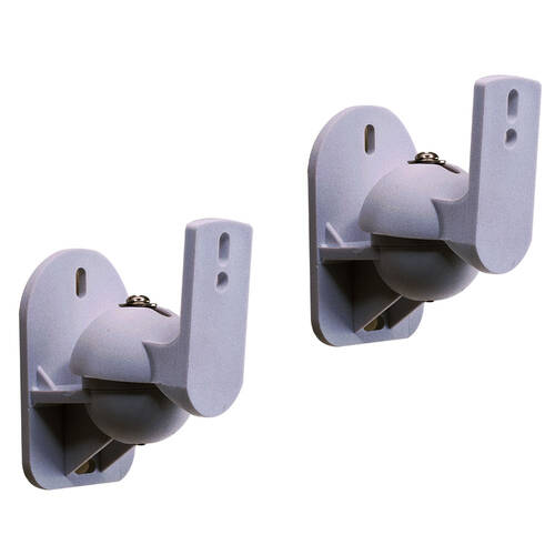 1 Pair Cinema IQ Universal Pan/Tilt Speaker Brackets - Silver