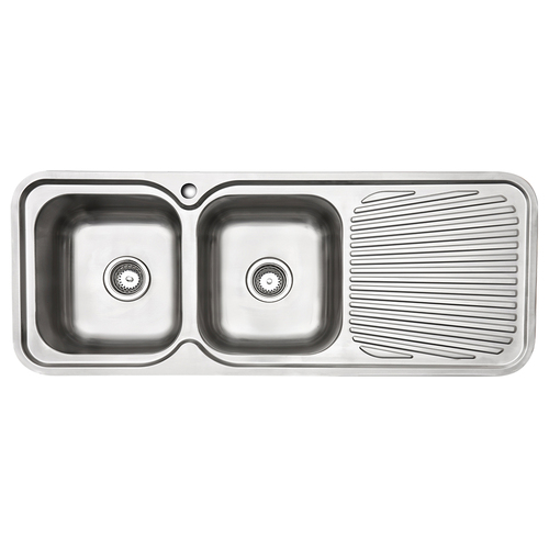 IAG Appliances Double Left Hand Bowl Home Sink With Drainer
