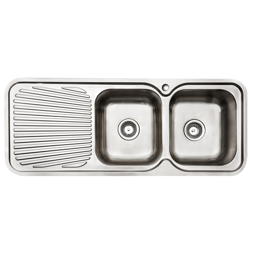 IAG Appliances Double Right Hand Bowl Home Sink With Drainer