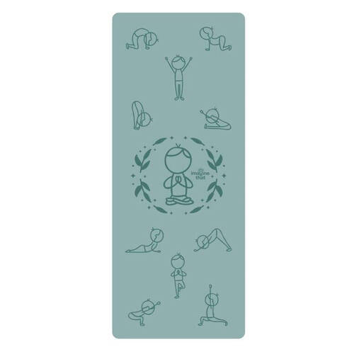 Imagine That Sun Salutation Eco Fitness Exercise Yoga Mat 150x61cm Teal