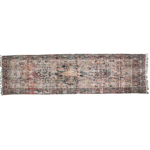 LVD Chenille/Wash Cotton Indoor Hallway Floor Runner Rug 80x300cm Russet