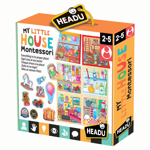 Headu Montessori My Little House Puzzle Shapes Kids Game Set 2-5y