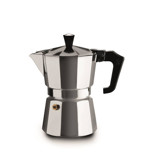 Pezzetti Italexpress Cafetiere 3-Cup Espresso Stovetop Coffee Maker Silver