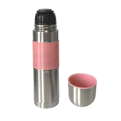 Stainless Steel Flask 500ml Bottle w/ Double Wall Vacuum - Pink