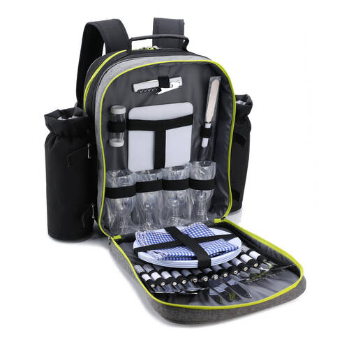 4 Person Picnic Set Bag - Black