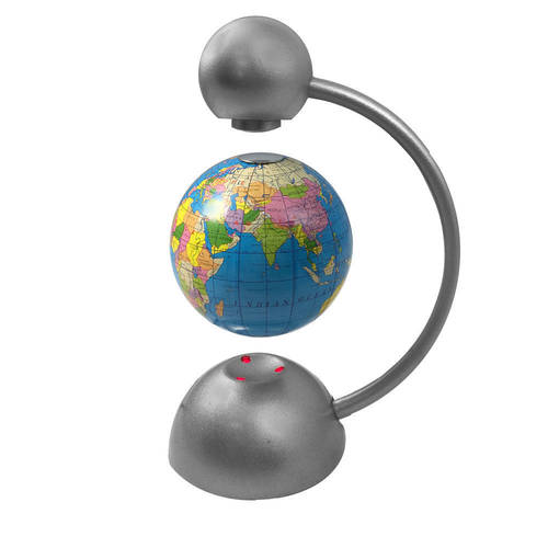 3" Rotating Floating World Globe
