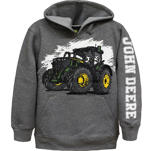 John Deere Sketch Tractor Fleece Pullover Child Size 5