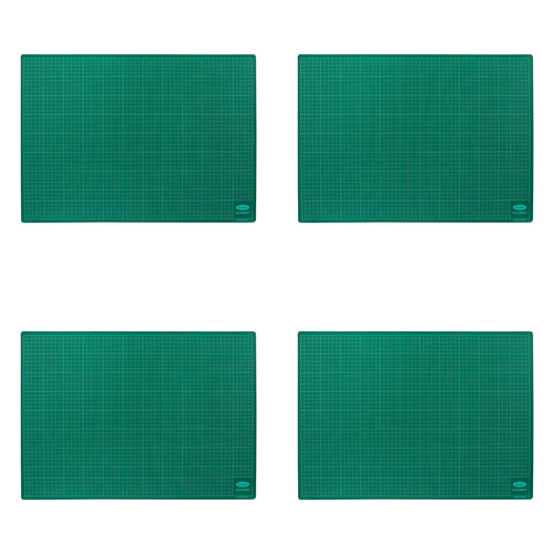 4PK Jasart Academy Double Sided A4 Cutting Mat 22x30cm - Green
