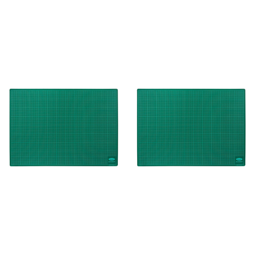 2PK Jasart Academy Double Sided A2 Cutting Mat 45x60cm - Green