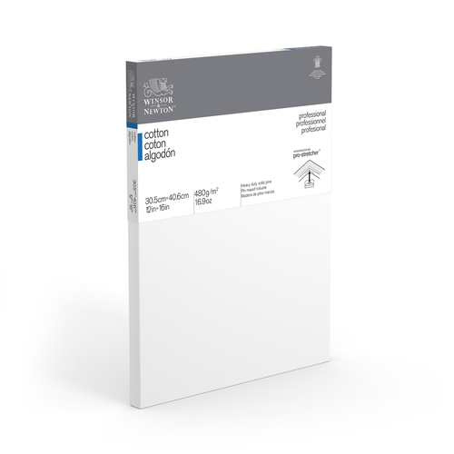 Winsor & Newton Professional 3/4" Thin Edge 12x16" Cotton Canvas - White