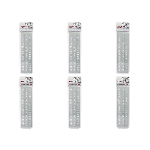 6PK Kent Lettering Stencil 5mm Home/School stationery Drawing/Design
