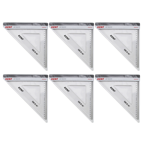 6PK Kent Set Square 320mm 45 Deg Home/School Drawing/Design