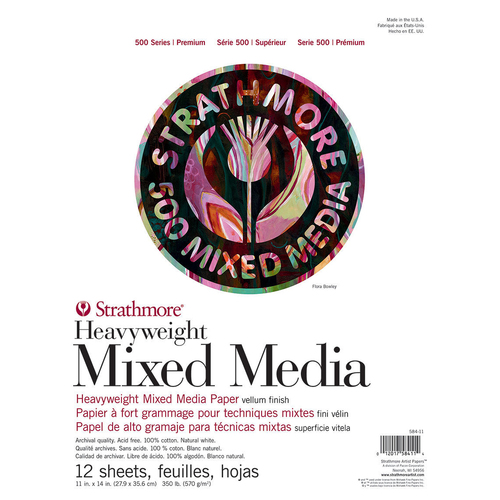 Strathmore 570gsm 11x14'' 12 Sheets Mixed Media Heavyweight Premium Paper