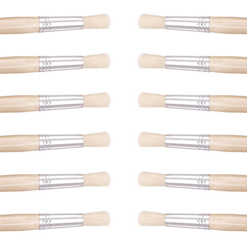 12PK Jasart Hog Bristle Series 582 Round Brush - Size 12